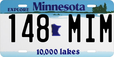 MN license plate 148MIM