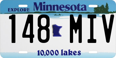 MN license plate 148MIV