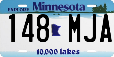 MN license plate 148MJA