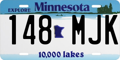 MN license plate 148MJK