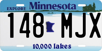 MN license plate 148MJX