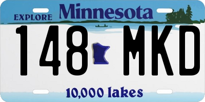 MN license plate 148MKD