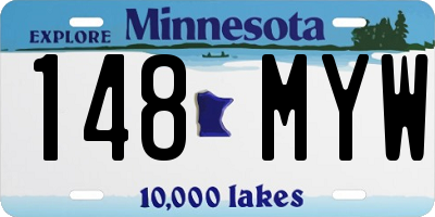 MN license plate 148MYW
