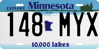 MN license plate 148MYX