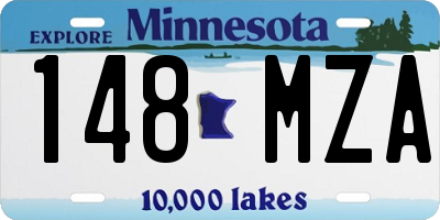 MN license plate 148MZA
