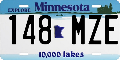 MN license plate 148MZE