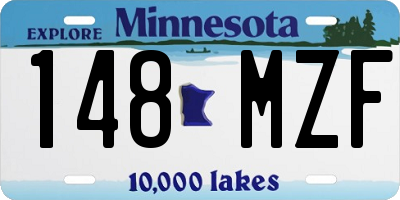 MN license plate 148MZF