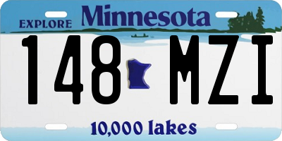 MN license plate 148MZI