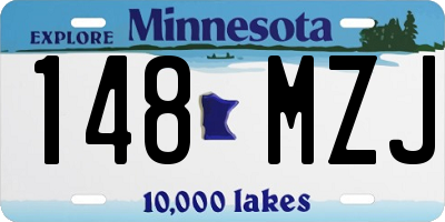 MN license plate 148MZJ