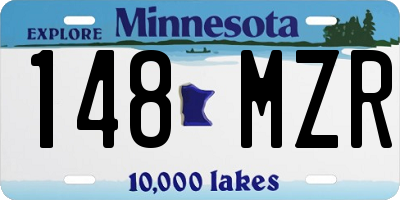 MN license plate 148MZR