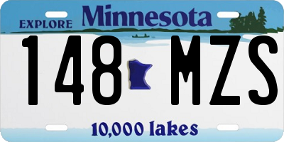 MN license plate 148MZS