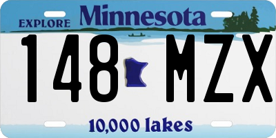 MN license plate 148MZX
