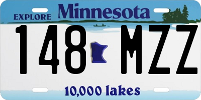 MN license plate 148MZZ