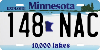 MN license plate 148NAC