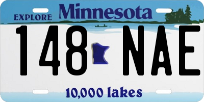 MN license plate 148NAE