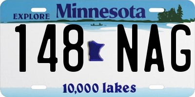 MN license plate 148NAG