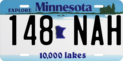 MN license plate 148NAH
