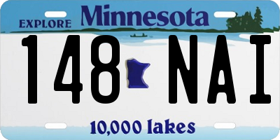 MN license plate 148NAI