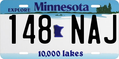 MN license plate 148NAJ