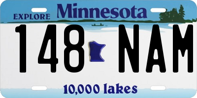 MN license plate 148NAM