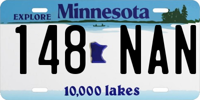 MN license plate 148NAN
