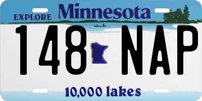MN license plate 148NAP