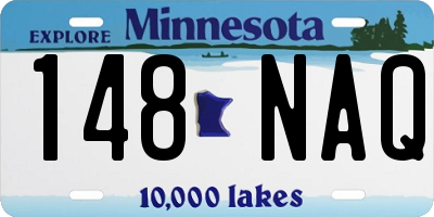 MN license plate 148NAQ
