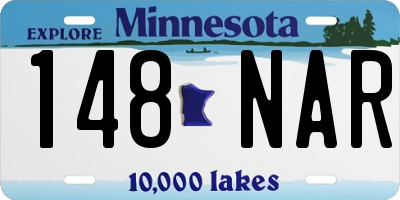 MN license plate 148NAR