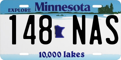 MN license plate 148NAS