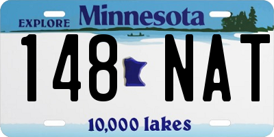 MN license plate 148NAT