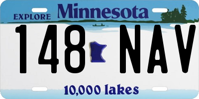 MN license plate 148NAV