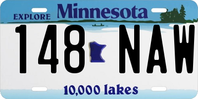 MN license plate 148NAW