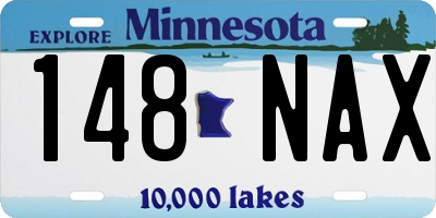 MN license plate 148NAX