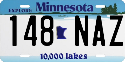 MN license plate 148NAZ