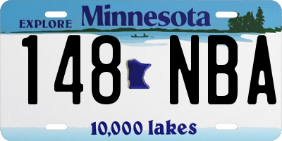MN license plate 148NBA