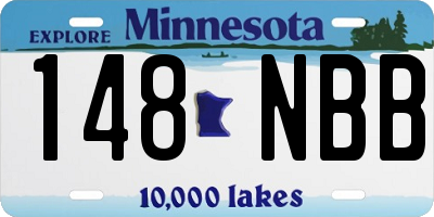 MN license plate 148NBB
