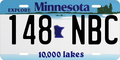 MN license plate 148NBC