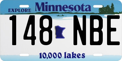 MN license plate 148NBE
