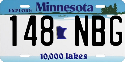 MN license plate 148NBG