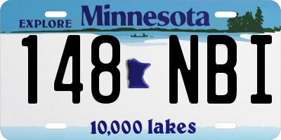 MN license plate 148NBI