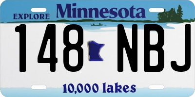 MN license plate 148NBJ