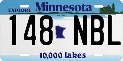MN license plate 148NBL