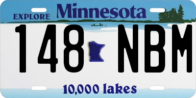 MN license plate 148NBM