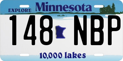 MN license plate 148NBP