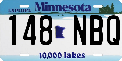 MN license plate 148NBQ