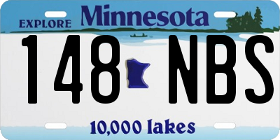 MN license plate 148NBS