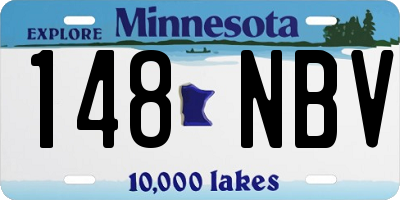 MN license plate 148NBV