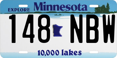 MN license plate 148NBW