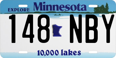 MN license plate 148NBY