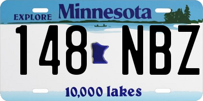 MN license plate 148NBZ
